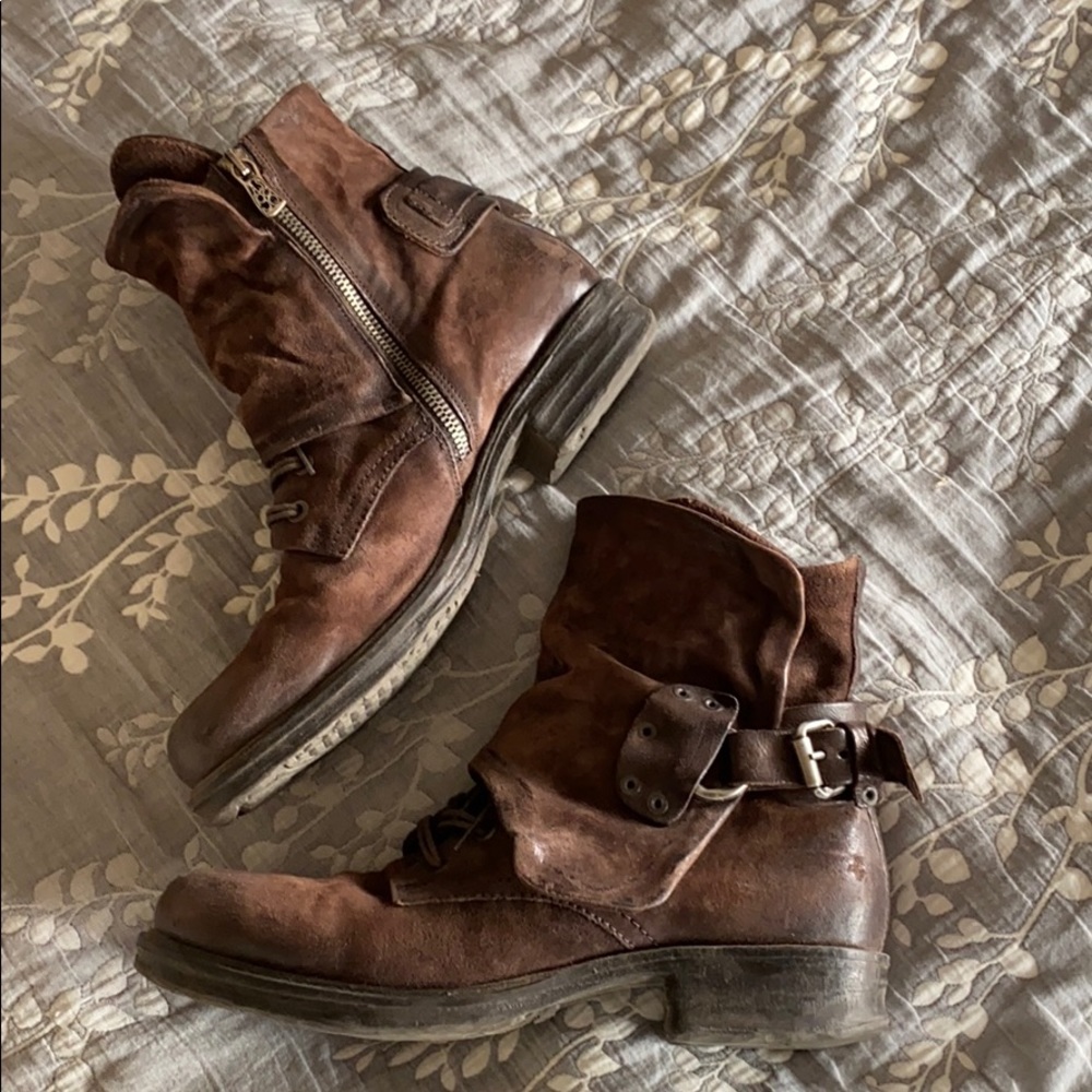 A.S.98 saintec ankle booties, sz. 41 in dark brown
